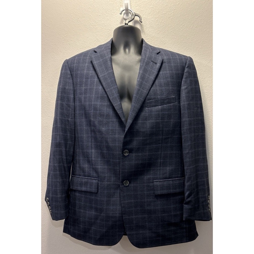 Turnbury Men's Blazer 42R Black‎ Damask Paisley Wool/Silk Sport Coat Suit Jacket
